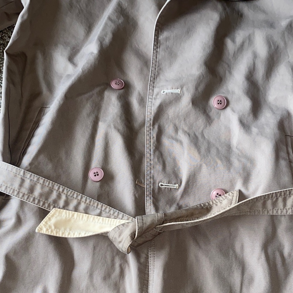 💙 Reversible Classic Beige Trench Coat/jacket with Belt H - Picture 2 of 4